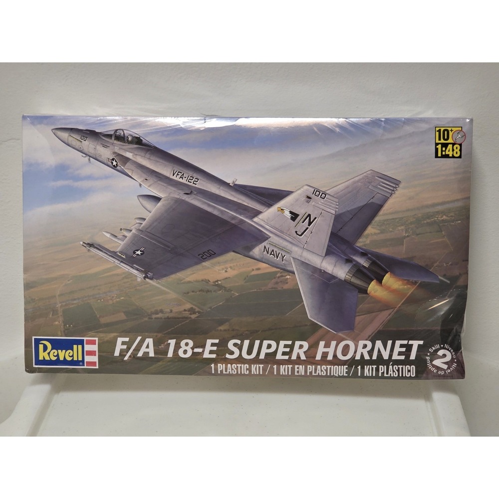 Revell 1:48 F/A-18E Super Hornet Airplane Kit 5850 Unpainted Skill 2 Age 10+